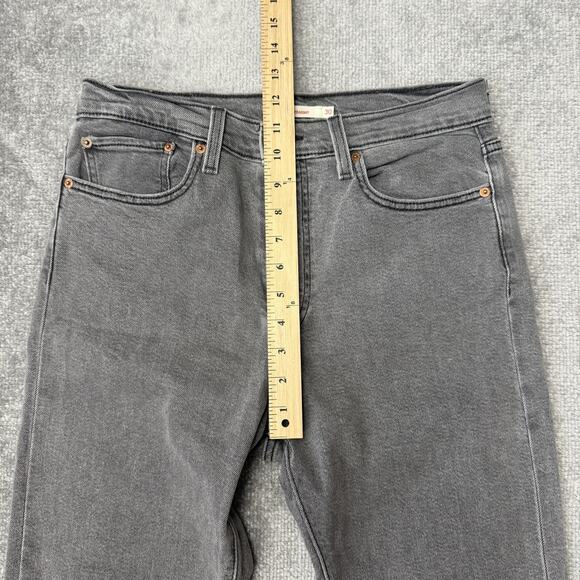 Levi's Wedgie Straight Jeans Womens 30x28 Gray High Rise Stretch Denim Red Tab - Picture 8 of 13